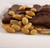 Photo of brittle covered in milk chocolate